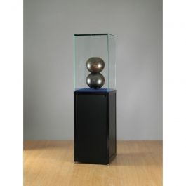 Vitrinas autoportantes Ventana con c&uacute;pula de cristal templado negro. Vitrine