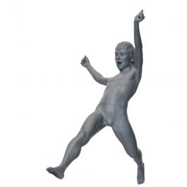 SCHAUFENSTERFIGUREN : Fussball kinder schaufensterfiguren grau farbe