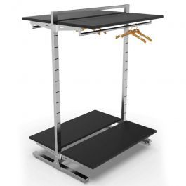 AGENCEMENT MAGASIN : Gondole magasin m&eacute;tal double face 145x105x73cm