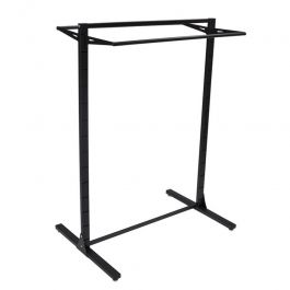 MATERIEL AGENCEMENT MAGASIN : Gondole m&eacute;tal noir avec barre h 145 x 105 x 73 cm