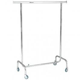 SHOPFITTING : Chromed hanging rails with wheels basic