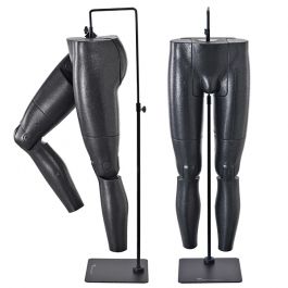 Jambes mannequins vitrine Jambes de mannequin flexible homme sur base Mannequins vitrine