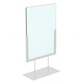 Plakathalter und Beschilderung Plakathalter A4 weiss vertical mit stand Presentoirs shopping
