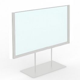 LADENAUSSTATTUNG : Magnetisch plakathalter a5 weiss horizontal mit stand