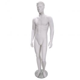 White finish male mannequins. Buy here our mannequinswith stilized head ... Mannequins stylised Child manneqnin headless 6 years old black mat finish Mannequins vitrine
