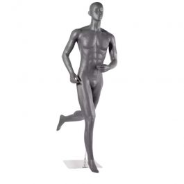 Manichini sport Manichini running uomo con testa colore grigio Mannequins vitrine