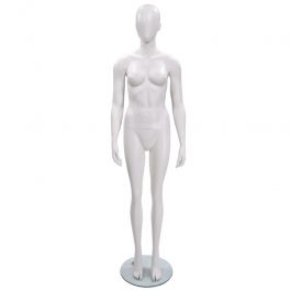 NOVEDAD : Maniqui senora blanco matte con cabeza y base