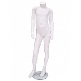 MANNEQUINS VITRINE ENFANT : Mannequin enfant sans t&ecirc;te 10 ans blanc
