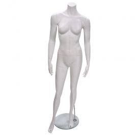 MANNEQUINS DE VITRINES : Mannequin femme sans t&ecirc;te coloris blanc