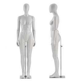 MANNEQUINS DE VITRINES : Mannequin flexible coloris gris t&ecirc;te abstraite