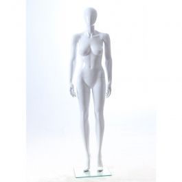 MANNEQUINS DE VITRINES : Mannequin vitrine economique blanc brillant