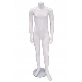 MANNEQUINS VITRINE ENFANT : Mannequin vitrine enfant sans t&ecirc;te 10 ans blanc