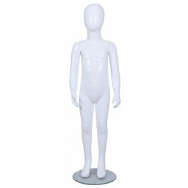 MANNEQUINS DE VITRINES : Mannequin vitrine enfant t&ecirc;te abstraite 5-6 years