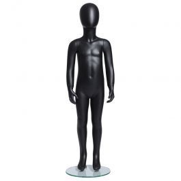 MANNEQUINS DE VITRINES : Mannequin vitrine enfant t&ecirc;te abstraite noire