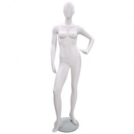 MANNEQUINS DE VITRINES : Mannequin vitrine femme abstraite main sur la hanche
