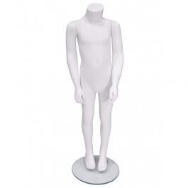 MANNEQUINS VITRINE ENFANT : Mannequins enfants sans t&ecirc;te 4 ans coloris blanc