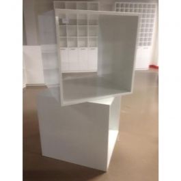 MOBILIARIO Y EQUIPAMIENTO COMERCIAL : Mega cubo blanco brillante