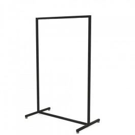 SHOPFITTING : Metal clothing rail 90 cm black finish x 155cm