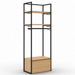 EQUIPO DE TIENDAS : Mueble alto con cajones y estantes h 220 x 80 x 47