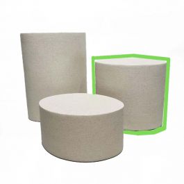 SHOPFITTING : Natural linen podium 45cm