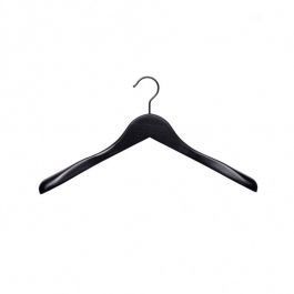EQUIPO DE TIENDAS : 10 perchas madera negro con anchas largas 39 cm