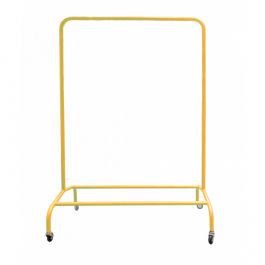 PERCHEROS PARA TIENDAS : Perchero amarillo met&aacute;lico altura fija 150 cm