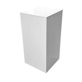 MATERIEL AGENCEMENT MAGASIN : Podium couleur blanc brillant 50 x 50 x 100 cm