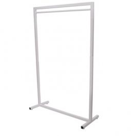 Stender dritti Porta bianca dritta grande L125 x H180 Portants shopping