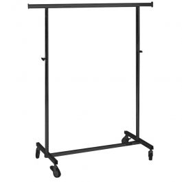 AGENCEMENT MAGASIN : Portant &agrave; roulettes m&eacute;tal noir