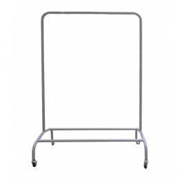 AGENCEMENT MAGASIN : Portant pliable gris en m&eacute;tal hauteur 150 cm