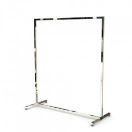 AGENCEMENT MAGASIN : Portant vetement finition chrome brillant 120cm x 155cm
