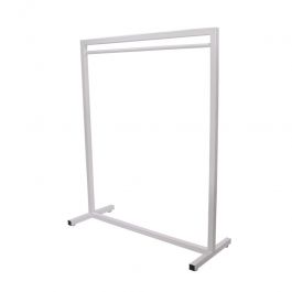 Portants droits Portant v&ecirc;tement droit blanc hauteur 150 cm Portants shopping