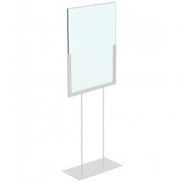 AGENCEMENT MAGASIN : Pr&eacute;sentoir affiche format portrait blanc