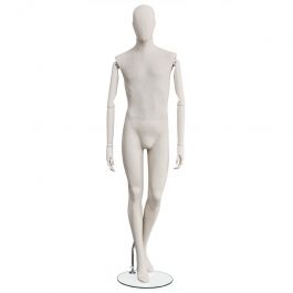 MANNEQUINS DE VITRINES : Pr&eacute;sentoir mannequin homme en position de marche