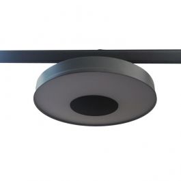 AGENCEMENT MAGASIN : Disque lumineux led sur rail noir 2700k