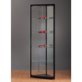 Standing display cabinet Showcase column 50 cm black corner Vitrine