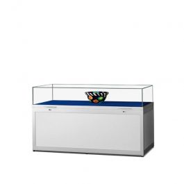 LADENAUSSTATTUNG : Silber vitrine mit glasglocke 100 cm
