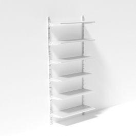 MATERIEL AGENCEMENT MAGASIN : Syst&egrave;me gondole murale blanc 1 m&egrave;tre