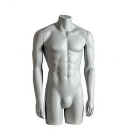 BUSTE MANNEQUIN HOMME : Torse mannequin homme gris