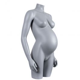 EQUIPO DE TIENDAS : Torso de maniqu&iacute; mujer embarazada gris