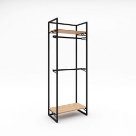 SHOPFITTING : Wall unit with 2 racks and shelves h220x80x47