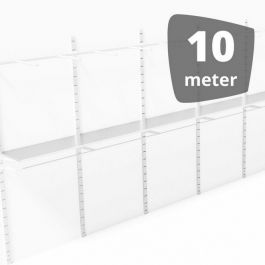 LADENAUSSTATTUNG : Wei&szlig;es wanddisplay f&uuml;r den handel 10 meter