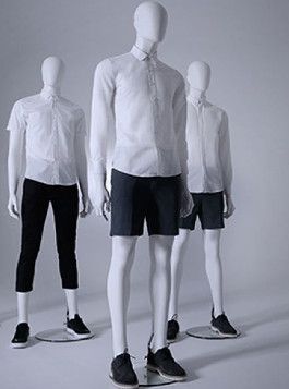 Abstract male display mannequin straight position
